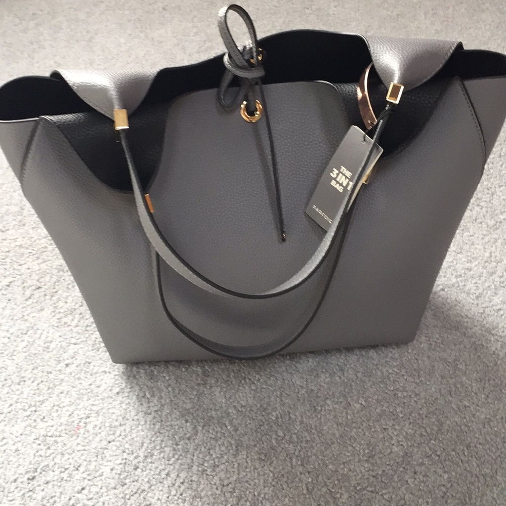 NET reversible tote with matching Crossbody.